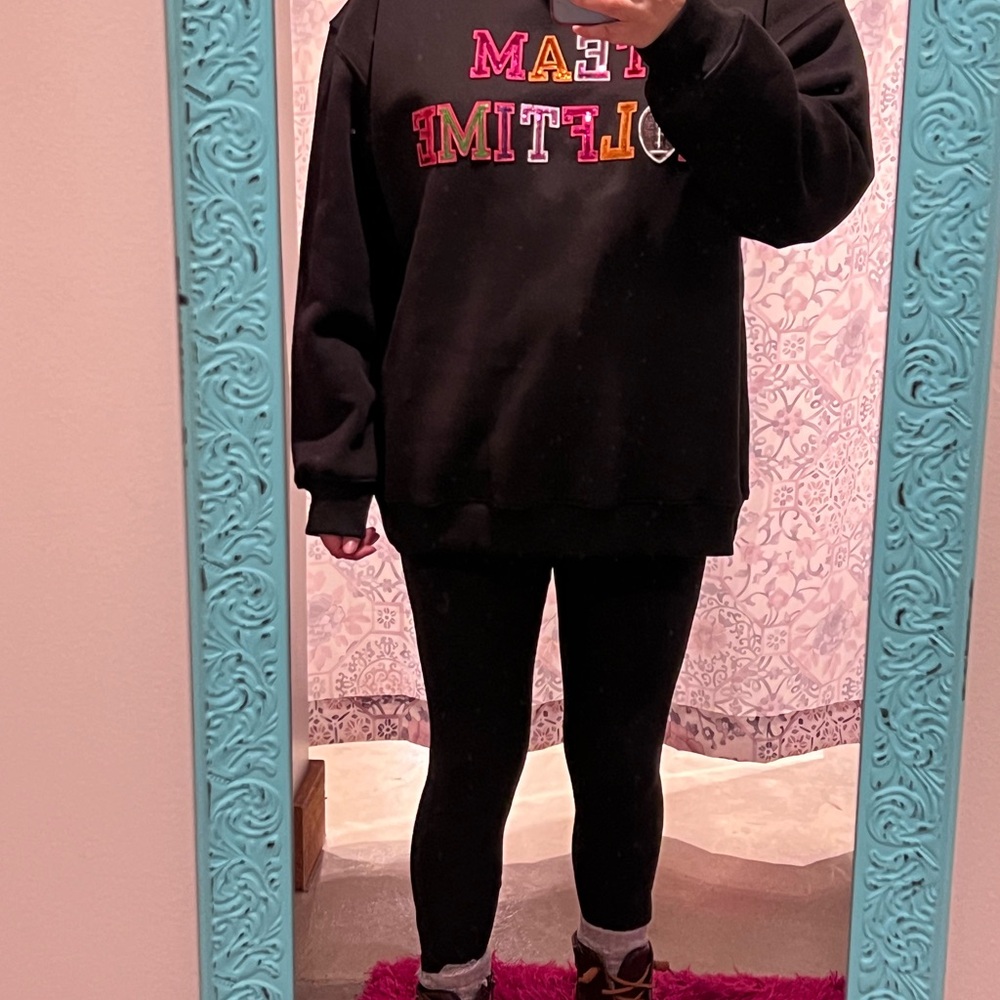 NWT Jess Lee Sequined Black Crewneck Sweatshirt Sz XL - Picture 8 of 8